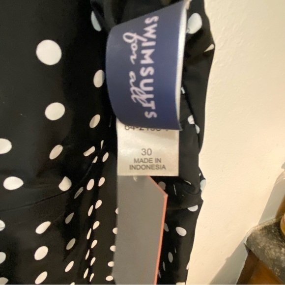 SwimSuits For‎ All Women’s Size 30 Top Poke A Dot’s Adjustment Straps - Picture 5 of 12